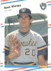 1988 Fleer Baseball Cards      170     Juan Nieves
